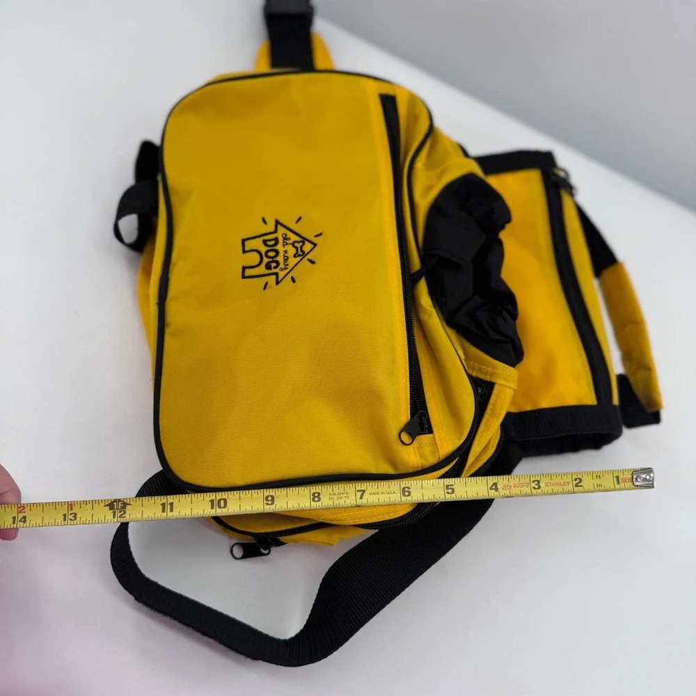 Old Navy Dog Yellow Nylon Pet Backpack‎ Carrier Dog Saddlebag Hiking Travel